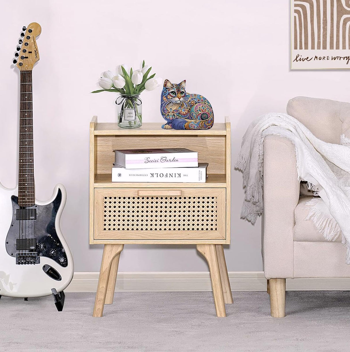 Yanfairy Tabletop Diamond Art Kits for Adults - Cat Diamond Painting Figurines Ornaments, DIY 5D Diamond Art Statues Diamond Dots Sculpture Special Shaped Paintings with Diamonds Gem Art and Crafts Yanfairy