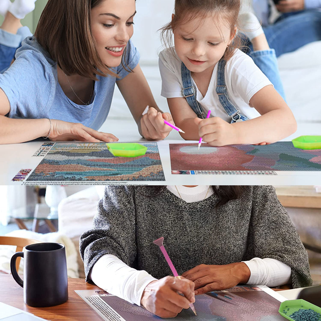 Dlylust Sunflower Diamond Art Painting Kits for Adults - Full Drill Diamond Dots Paintings for Beginners, Round 5D Paint with Diamonds Pictures Gem Art Painting Kits DIY Crafts Kits 12x16inch Dlylust