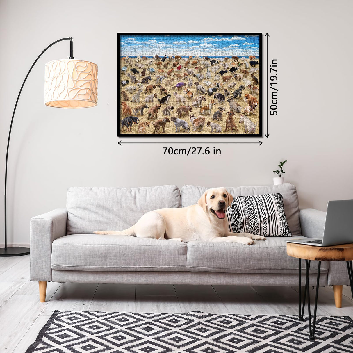 Pooping Dog Puzzles Dogs 1000 Piece Puzzle for Adults, Beach Dog Jigsaw Puzzle Animal Puzzles, Gag Prank Dog Puzzle as Funny Home Party Decorations BBOLDIN