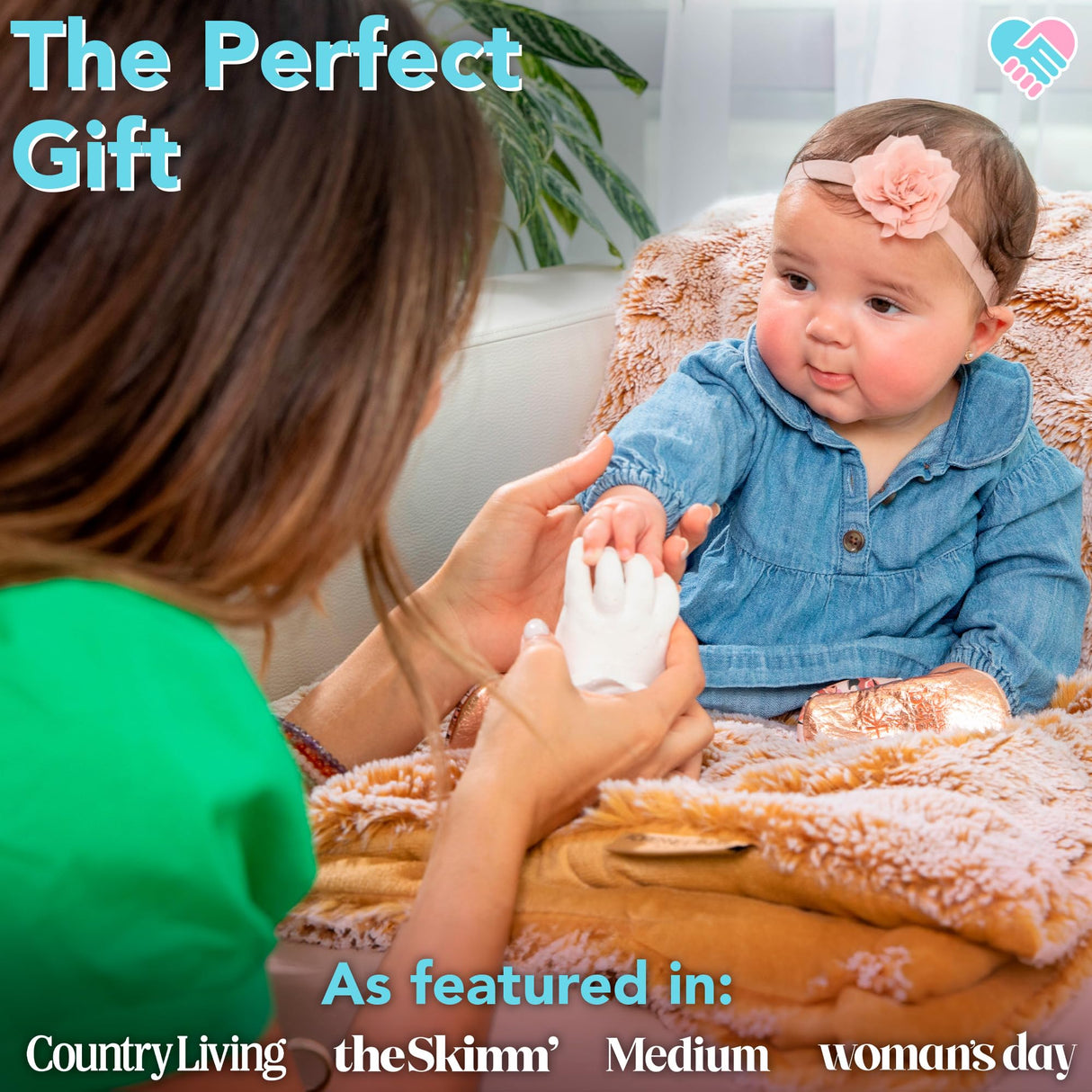 Luna Bean Baby Footprint & Hand Casting Kit – Premium Newborn Infant Keepsake - New Mom Gifts, Baby Shower Gifts for Girls and Boys Luna Bean