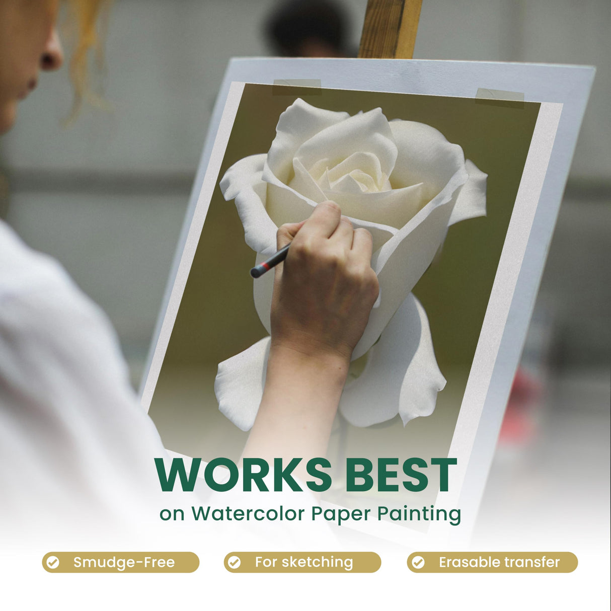 MyArtscape Graphite Transfer Paper, 20 Black Sheets - Wax Free - Erasable - Smudge-Free - Ideal for Drawing, Tracing and Watercolor Transfer - Premium Arts and Crafts Supplies MyArtscape