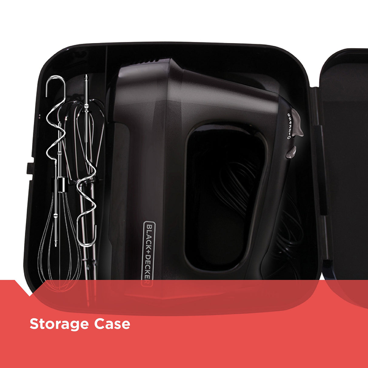 BLACK+DECKER MX3200B 6-Speed Hand Mixer with Turbo Boost, Black BLACK+DECKER