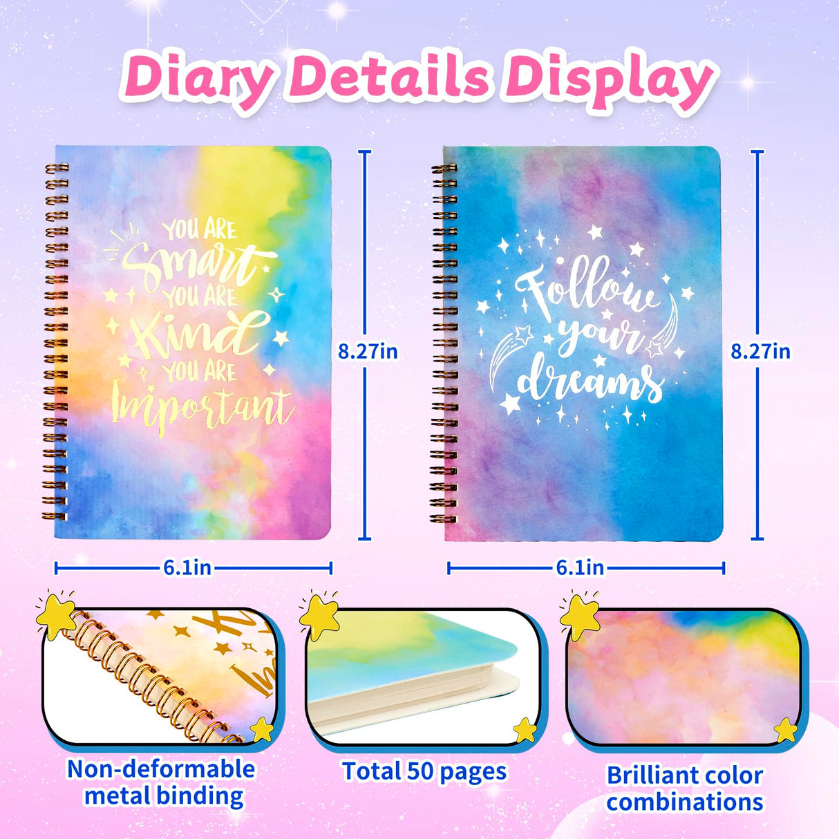 OIHEW DIY Journal Kit for Girls Ages 8-14, Stationary & Diary Set with Stickers,Birthday Gifts for 8 9 10 11 12 13 14 Year Old Girl, Scrapbook Art Crafts Kit Teen Girl Birthday Gift Idea OIHEW