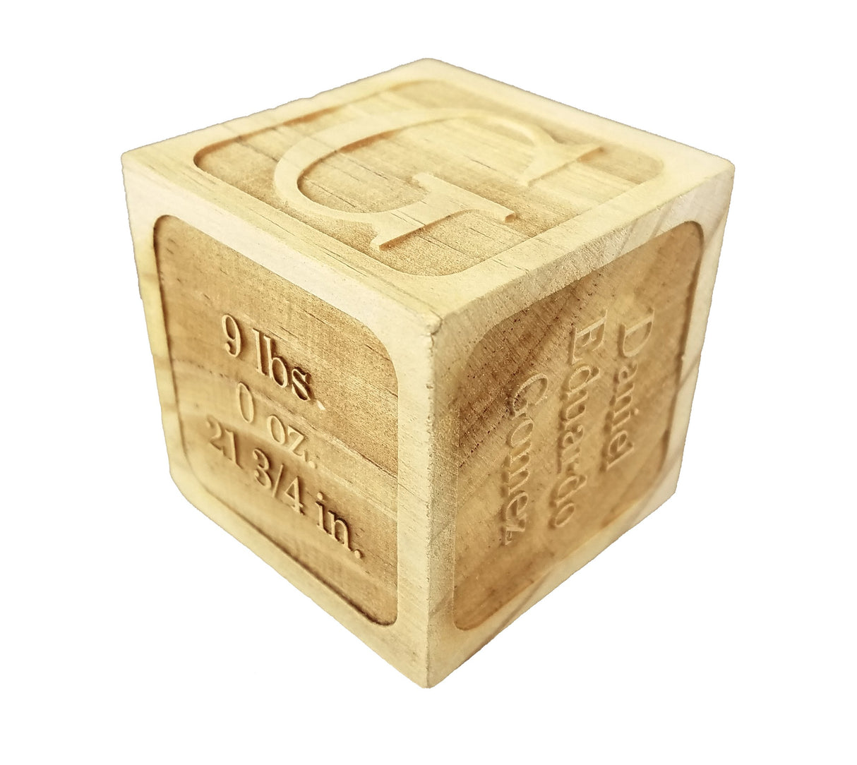 Custom Engraved Big Wood Baby Birth Block (2”) Personalized Gift for Your Baby - New Baby Gifts, Newborn Gifts, Birth Announcement Wedding Collectibles