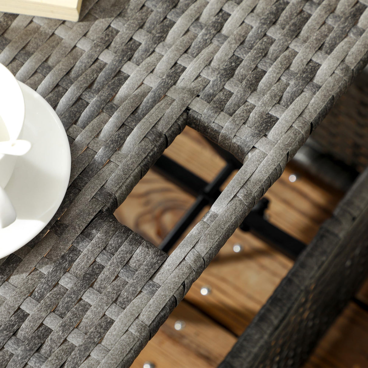 Outsunny 4 Piece Patio Furniture Set with Cushions, PE Rattan Daybed with Retractable Canopy, Outdoor Sectional Sofa Set with Adjustable Backrest, Height Adjustable Coffee Table, Light Gray Outsunny