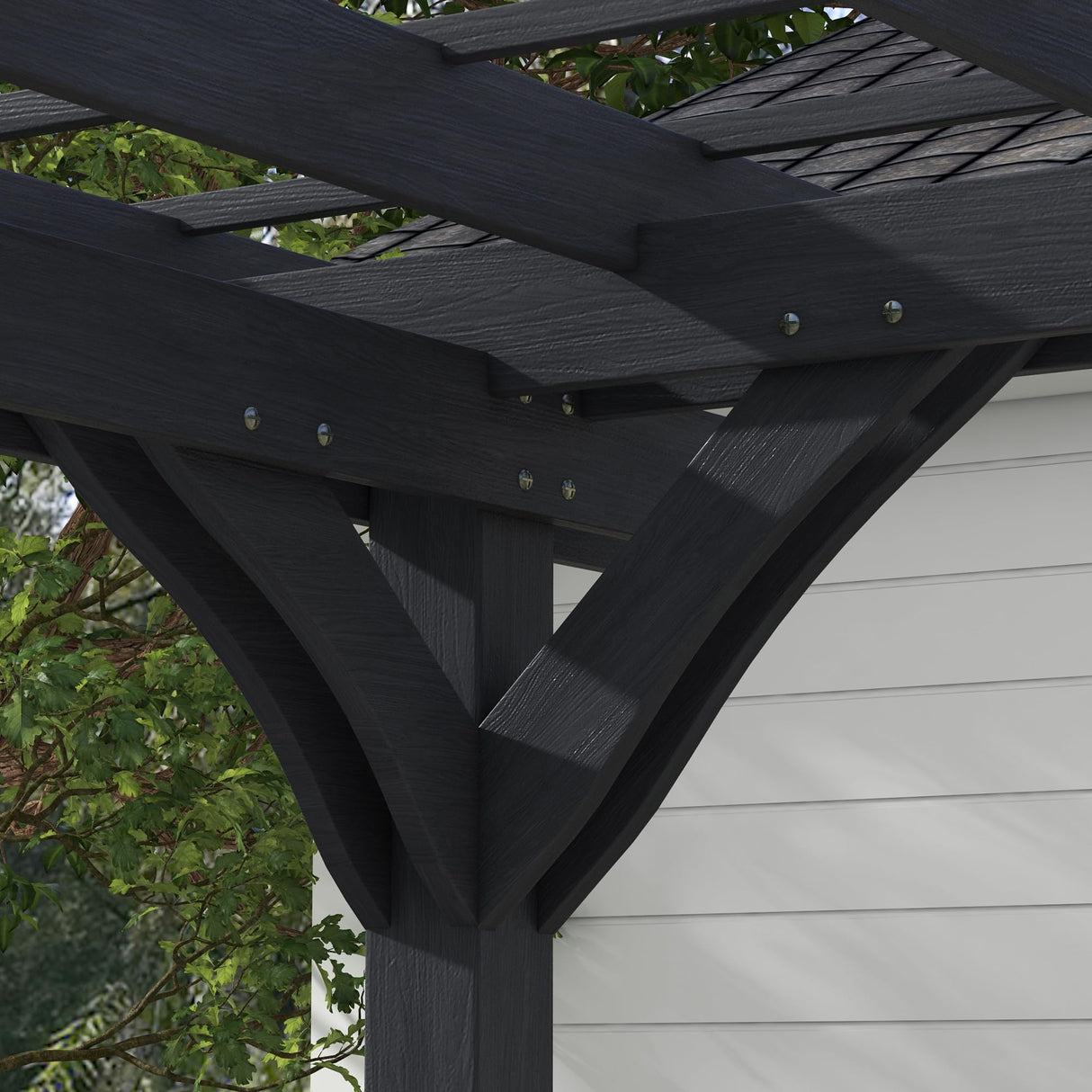 Outsunny 12' x 10' Outdoor Pergola, Wood Grape Gazebo for Climbing Plant Support, Garden, Patio, Backyard, Deck, Gray Outsunny