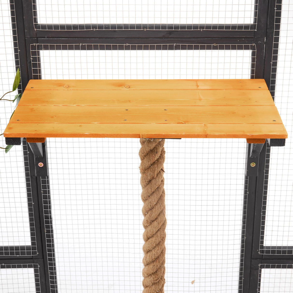 YOPTO 68.5" H Catio Outdoor Cat Enclosure, Large Cat House with Double Enter Doors for Mulitiple Cats Walk in Cats Cage, Wooden Cat Shelter with 3 Jumping Platforms & 2 Napping Houses,Black Brown YOPTO