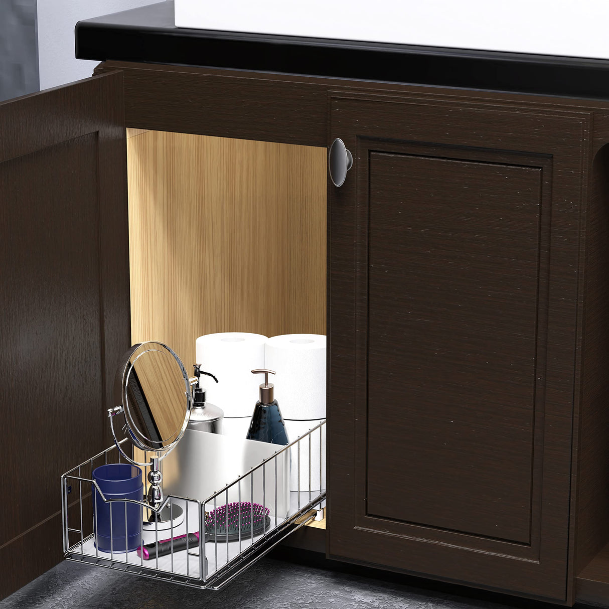 Simple Houseware Pull Out Cabinet Sliding Basket Simple Houseware