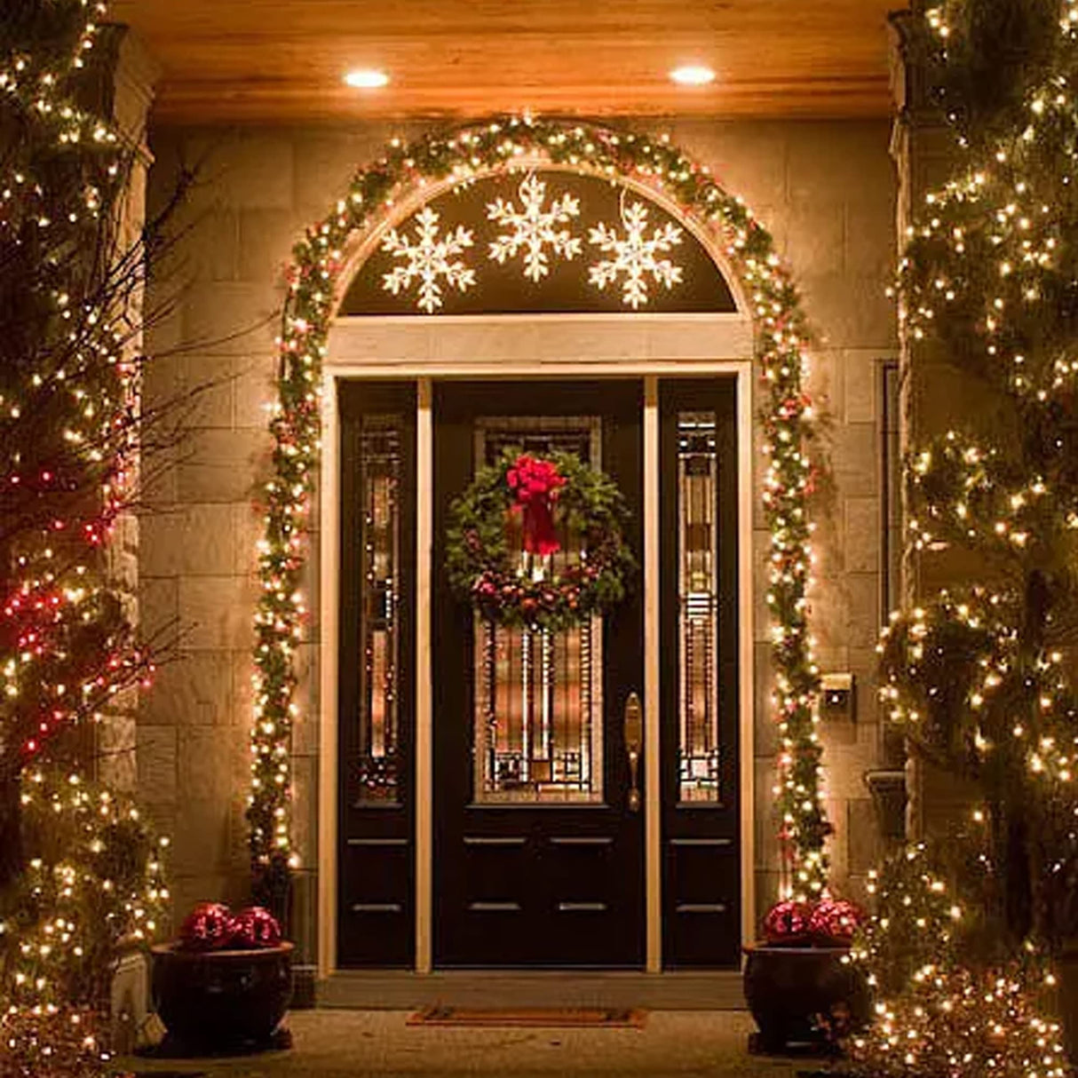 NEROSUN Battery Operated Christmas Lights, 50 LED 16FT Waterproof String Christmas Tree Lights with 8 Modes, Xmas Decorations for Indoor Outdoor Yard Wedding Home Decor, Warm White NEROSUN