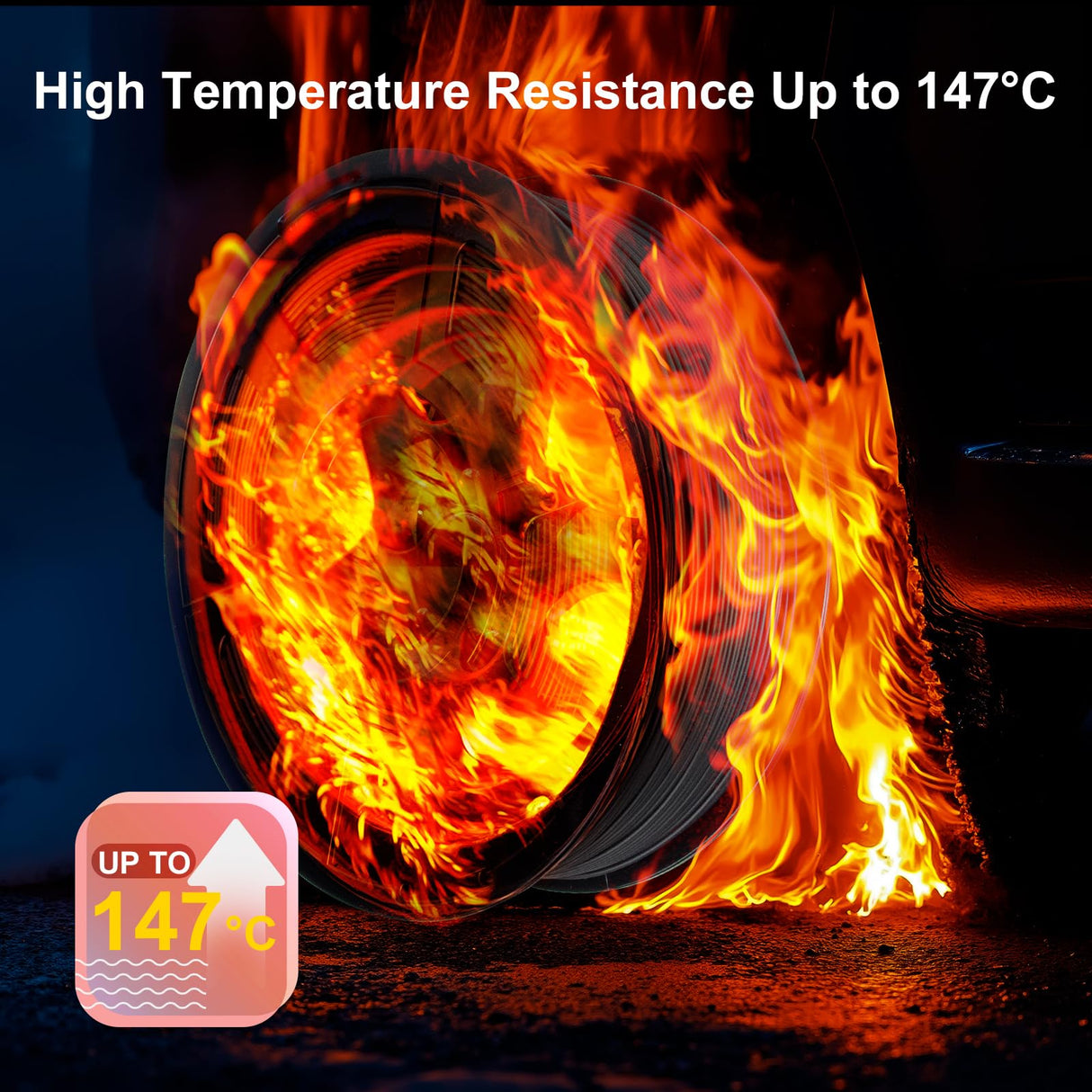 IEMAI Carbon Fiber PC Filament 1.75mm, High-Temp & Impact Resistant Reinforced Polycarbonate (PC-CF) 3D Printer Filament, High Strength & Rigidity, Black 1kg Spool IEMAI