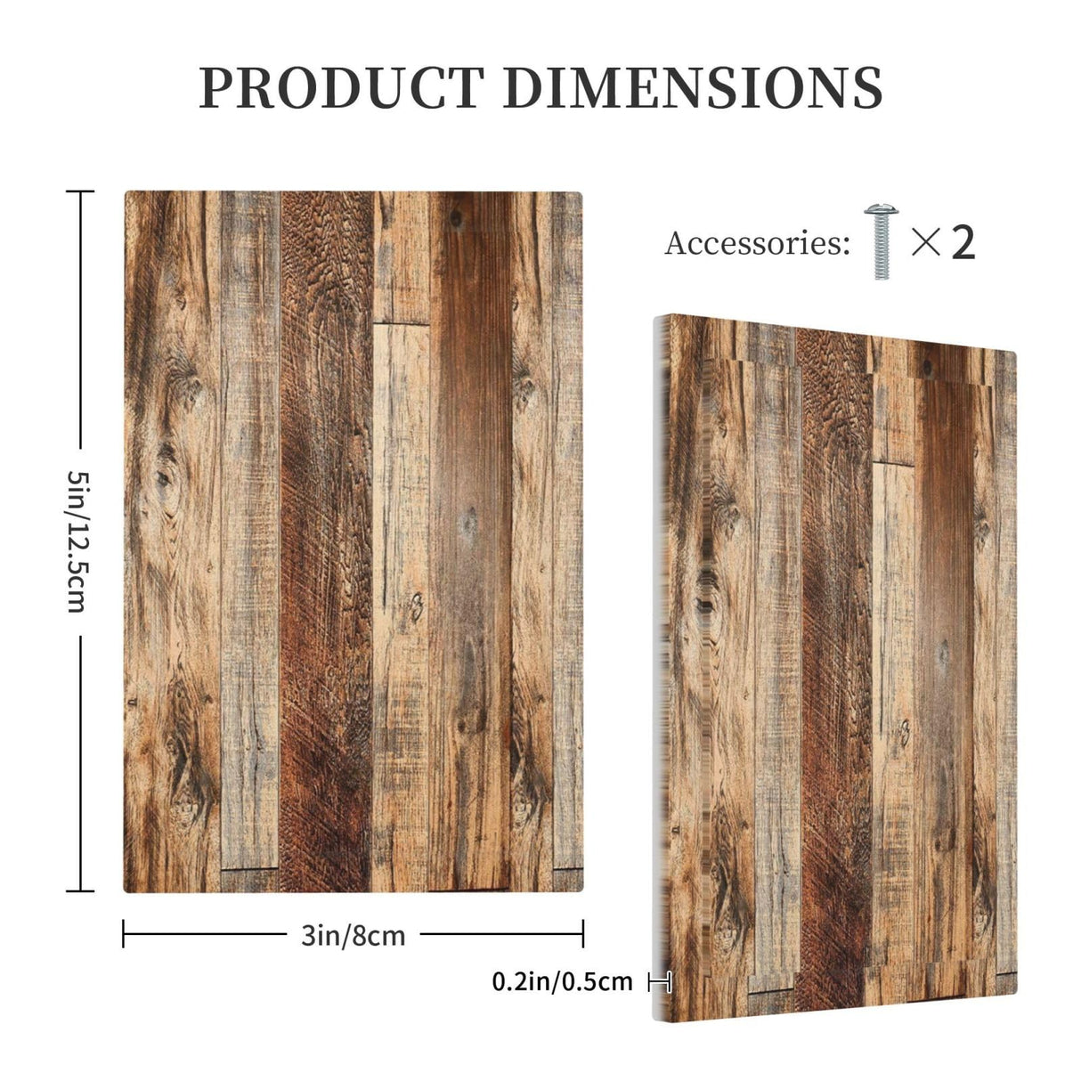 Annisrak Brown Rustic Wood Grain Light Switch Cover Plate 1 Gang No Device Blank Electrical Wall Plates Faceplate Decorative Switch Plate for Bedroom Farmhouse Decor Annisrak
