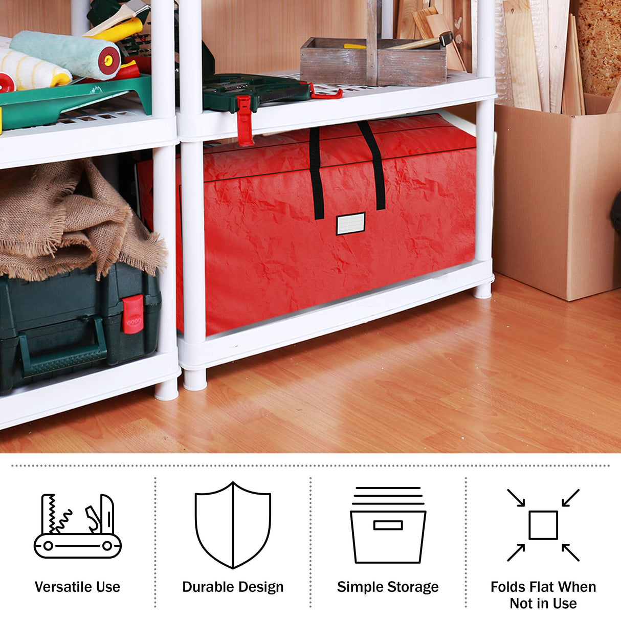 Christmas Tree Storage Bags-Set of 2-For 7.5-16 Ft Artificial Trees-Protect Holiday Decora Elf Stor