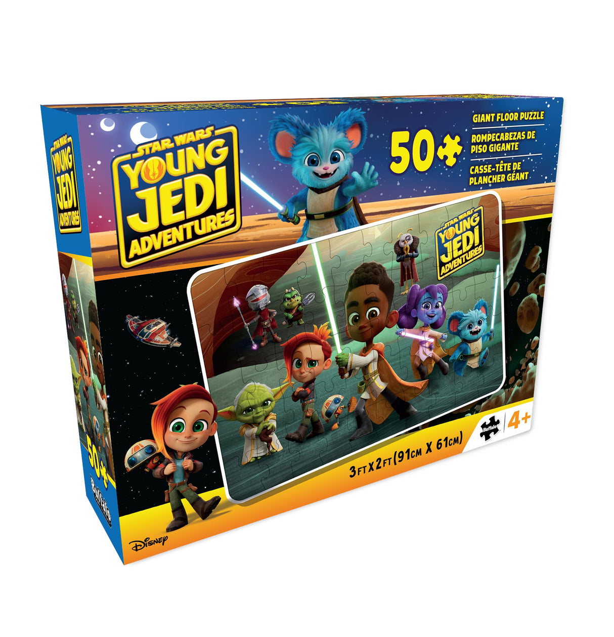 Buffalo Games - Star Wars - Young Jedi Adventures - 50 Piece Jigsaw Puzzle for Families Challenging Puzzle Perfect for Game Nights - Finished Size is Buffalo Games