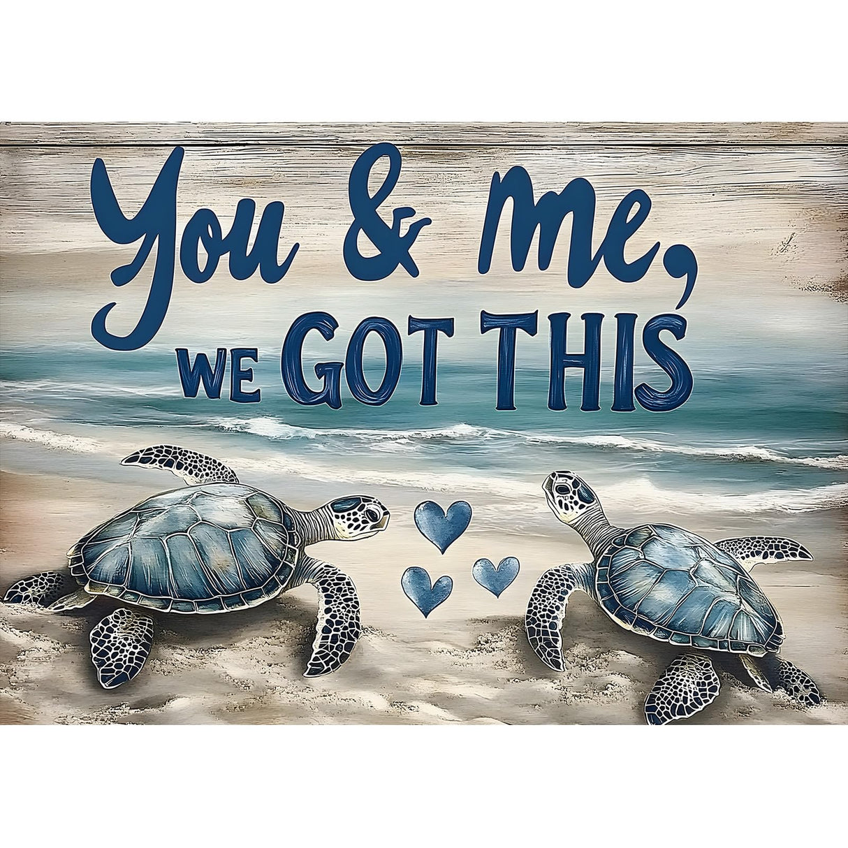 MXJSUA Two Sea Turtles DIY Diamond Painting by Number Kits for Adults, 5D Round Drill Diamond Gem Art Painting Picture Arts Kits Craft for Home Wall Decor 12x16 Inch MXJSUA