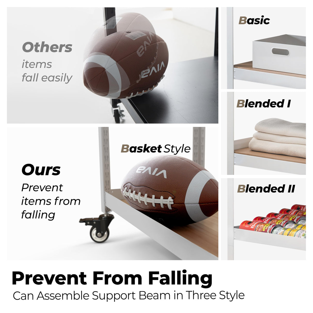 HOMEDANT House White 5-Tier Metal Boltless Rolling Cart Shelf Rack Casters Heavy Duty Wheel Shelving Unit Adjustable Storage Shelves Organizer Shelf Kitchen Garage 48.1" W x 18.5" D x 75.4" H 1Pack HOMEDANT