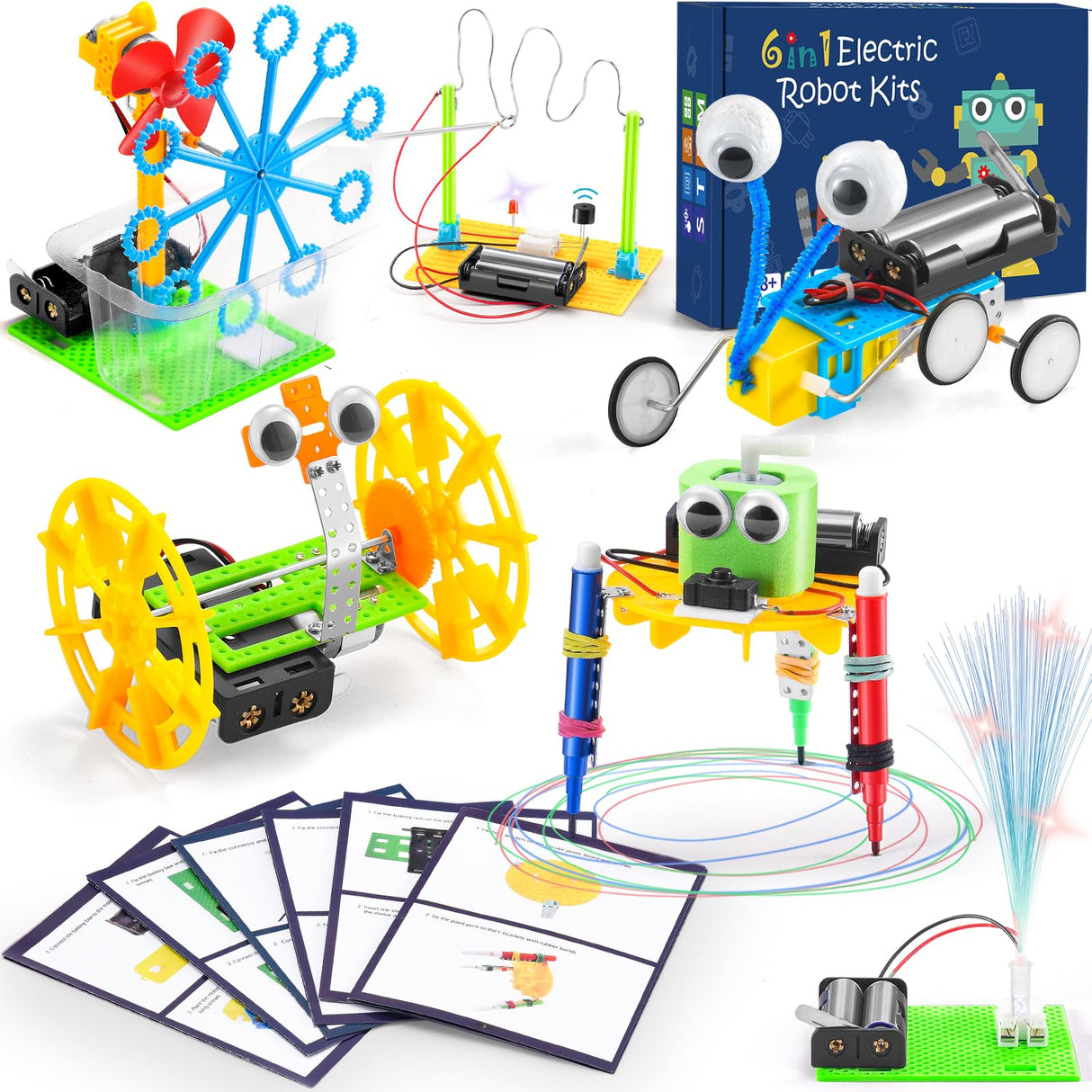 Build a Robot Building Kit for Kids 5-7 8-12, Coding STEM Robotics for Kids 8-12, Electronic Robotic Projects Science Experiments, Girls Engineering Kit Activities DIY Coding Robots 6 7 8 + Year Old WESAYEE