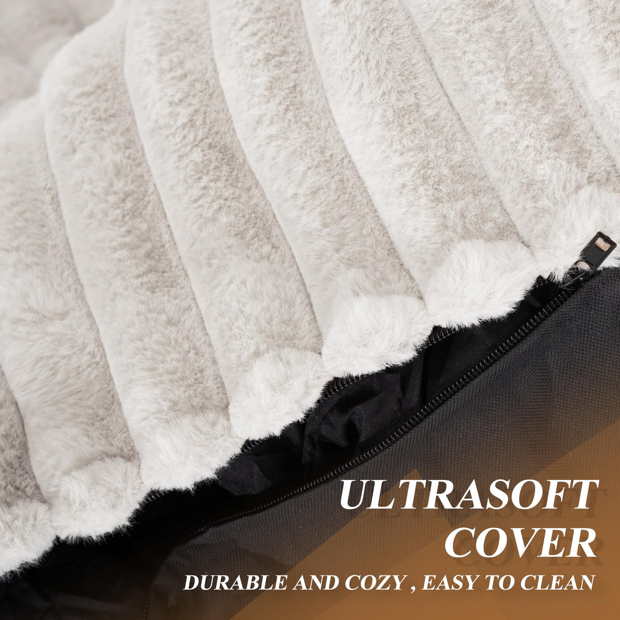 Big Bean Bag Lounger Chairs Large Beanbag Chair for Adults Bean Bag Sofa with Memory Foam Filled for Living Room, Bedroom or Balcony (White) Hobestluk