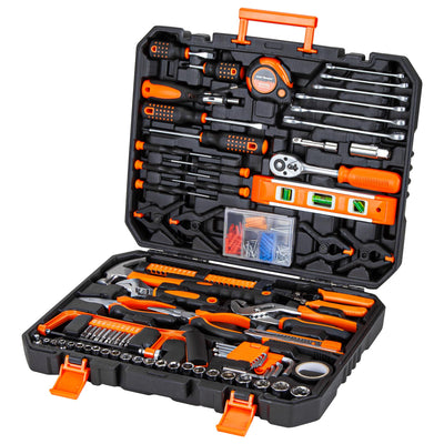 CARTMAN 238 Piece Socket Wrench Auto Repair Tool Combination Package Mixed General Household Hand Tool Set Tool Kit with Plastic Toolbox Storage Case