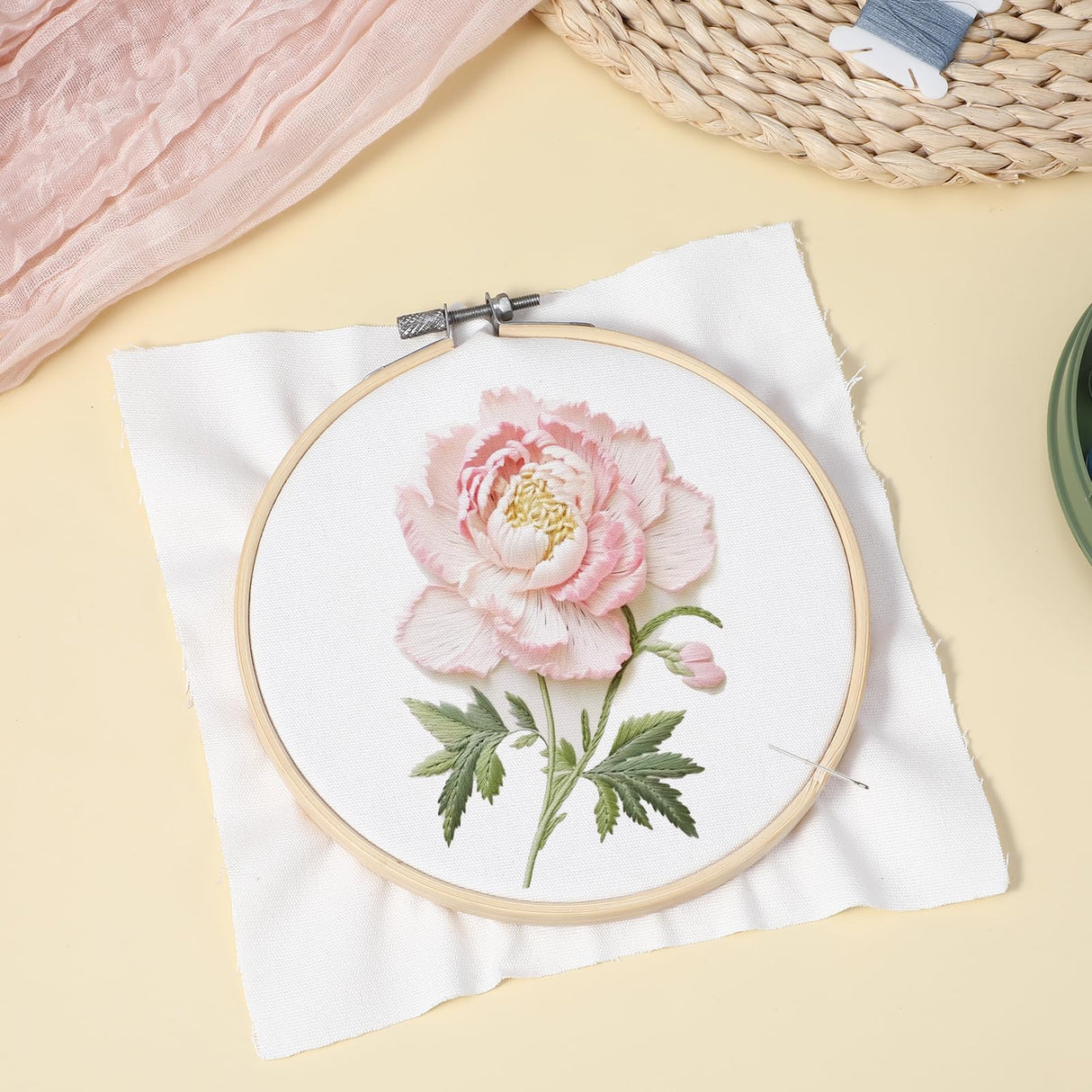 16 Pcs Embroidery Fabric Cloth,4 Sizes 5.9 to 11.8inch Embroidery Cloth Fabric Squares,Pre-Cut White Cotton Embroiderys Cloths for Embroiderys Garment Craft DIVINA VITAE