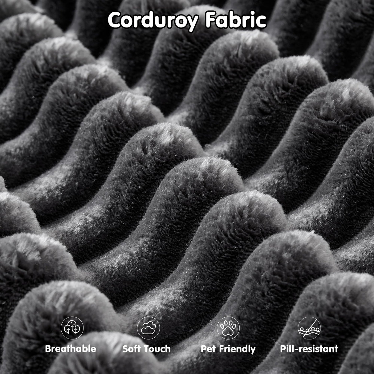 ovios 104" Cloud Sectional Couch with L-Shape Chaise,Modern Modular Sofa with Deep Seat, Upholstered Couches for Living Room Bedroom,No Assembly Required, Grey (Plush Corduroy Fabric) ovios