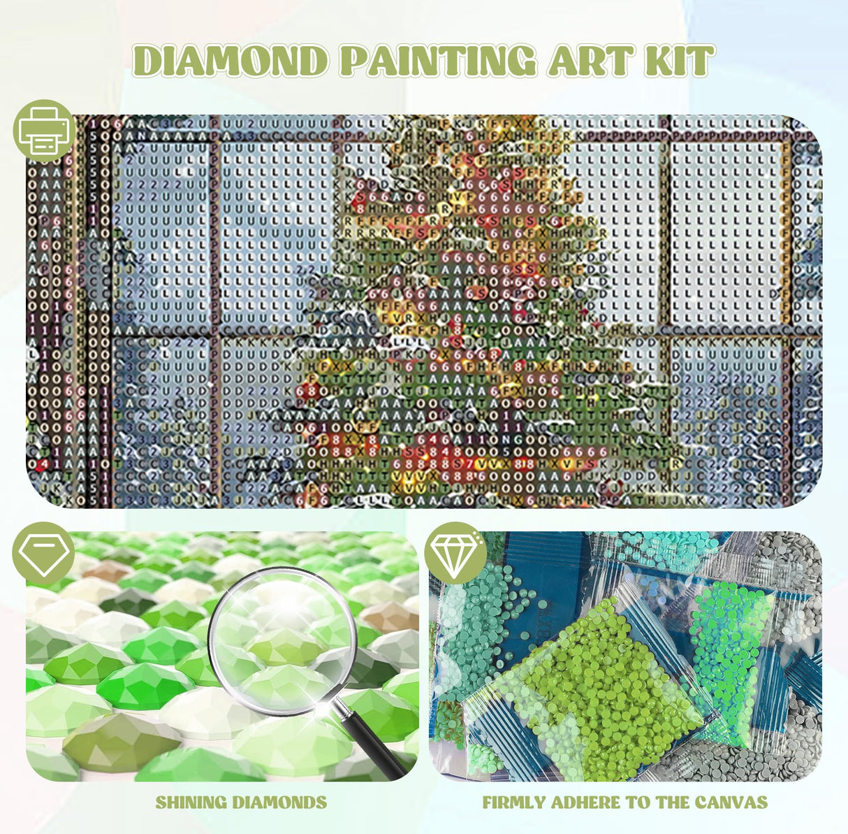 QENSPE Presents Diamond Painting,Diamond Art Kits for Adults,Christmas Tree DIY 5D Round Full Drill Diamond Art for Beginners,Diamond Dots for Adults,Home Wall Decor 12x16 inch QENSPE