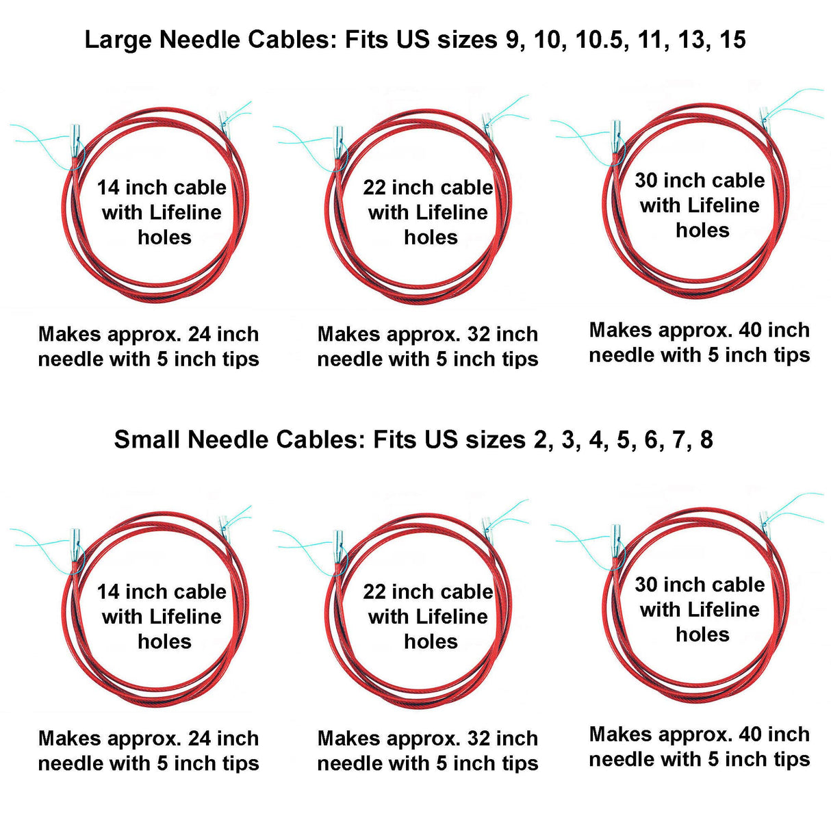 ChiaoGoo Twist Red Lace 5-Inch Complete 7500-C Interchangeable Circular Knitting Needle Set, Sizes US 2, 3, 4, 5, 6, 7, 8, 9, 10, 10.5, 11, 13, 15 with 6 Cords with Project Bag ChiaoGoo