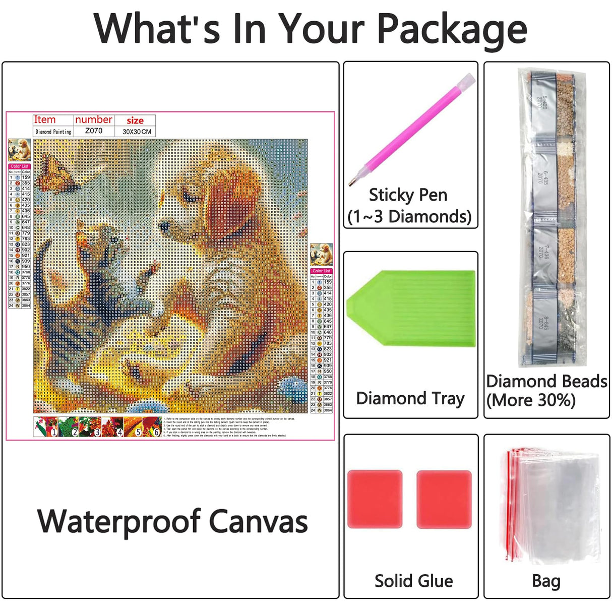 Diamond Painting Kits for Adults, Cute Dog and Cat Diamond Art Kits for Adults Beginner, DIY Full Drill Animal Diamond Dots Paintings with Gem Art and Crafts for Adult Home Decor 11.8x11.8 in Shouruihua