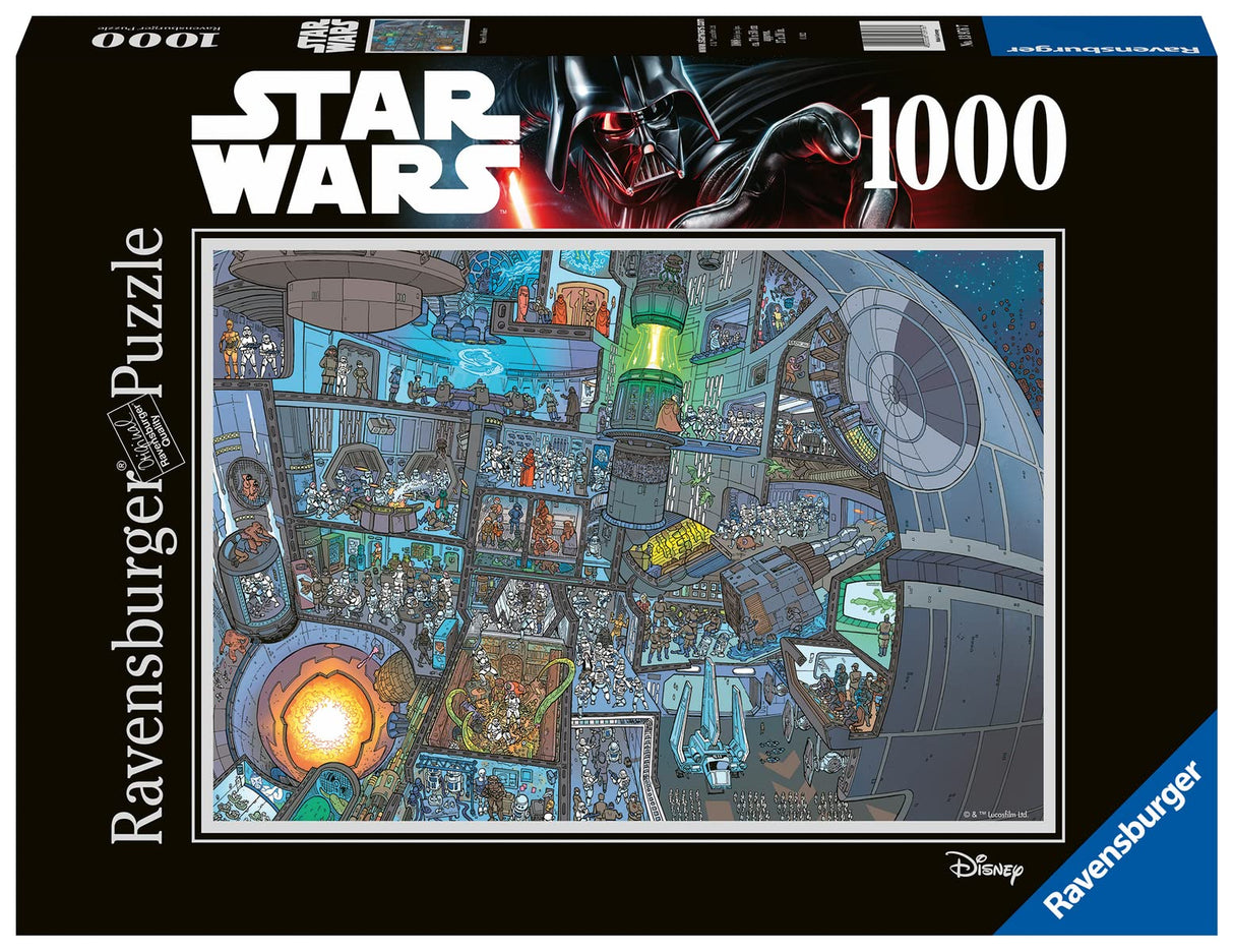 Ravensburger Star Wars Where's Wookiee 1000 Piece Jigsaw Puzzle - Unleash Your Inner Jedi | Premium Quality | Unique Softclick Technology | FSC-Certified Materials Ravensburger