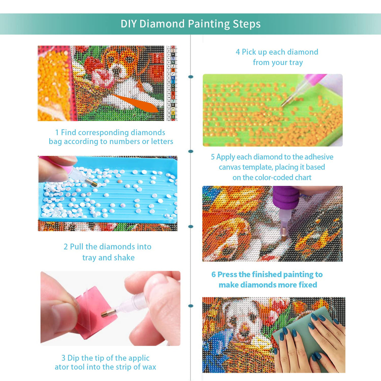 FORLAND Dog Diamond Painting Kits for Adults Beginners - 5D DIY Funny Puppy Full Drill Diamond Kits Painting Crafts for Home Wall Decor, Diamond Art Kits,12x16inch FORLAND