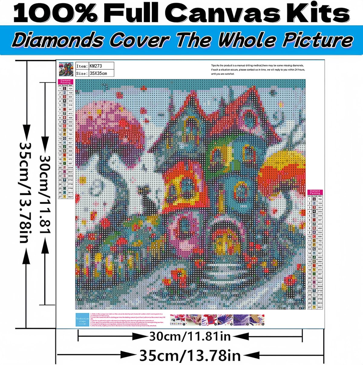 Fantasy Fairytale Town 5D Diamond Art Kits for Adults Beginners,DIY Full Round Drill Diamond Painting Kits, Paint by Diamonds Dots Gem Art Easy,Home Wall Decor 14X14 Inch Acelii