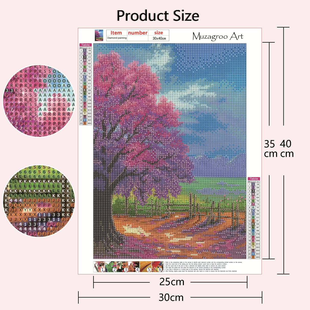 Muzagroo Art 4 Pack 5D Diamond Painting Kits for Adults DIY Diamond Art Kits 4 Seasons Trees Wall Art for Living Room Adults Crafts Diamond Dot Gem Art Kits for Beginners Muzagroo Art