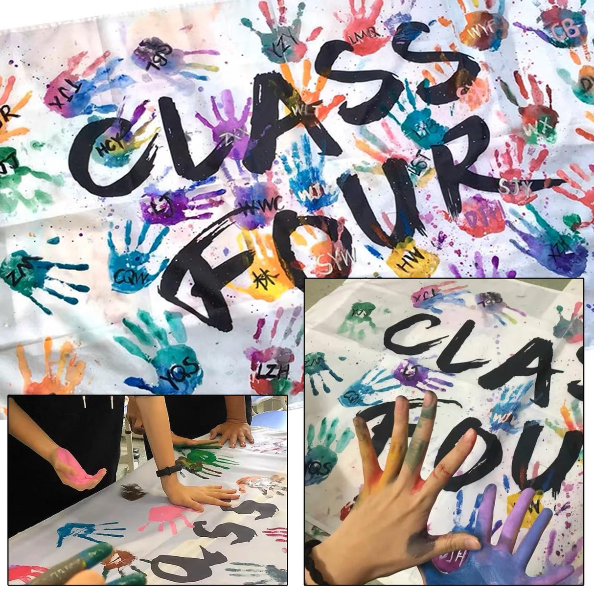 2 Pieces Large Banners Signs Polyester Oxford Cloth Sublimation Banner with Rope for Indoor Wall Outdoor Easy Hang Sign DIY Banner Sign for Business Office Supply (White,2 x 5 Feet) Peramarl