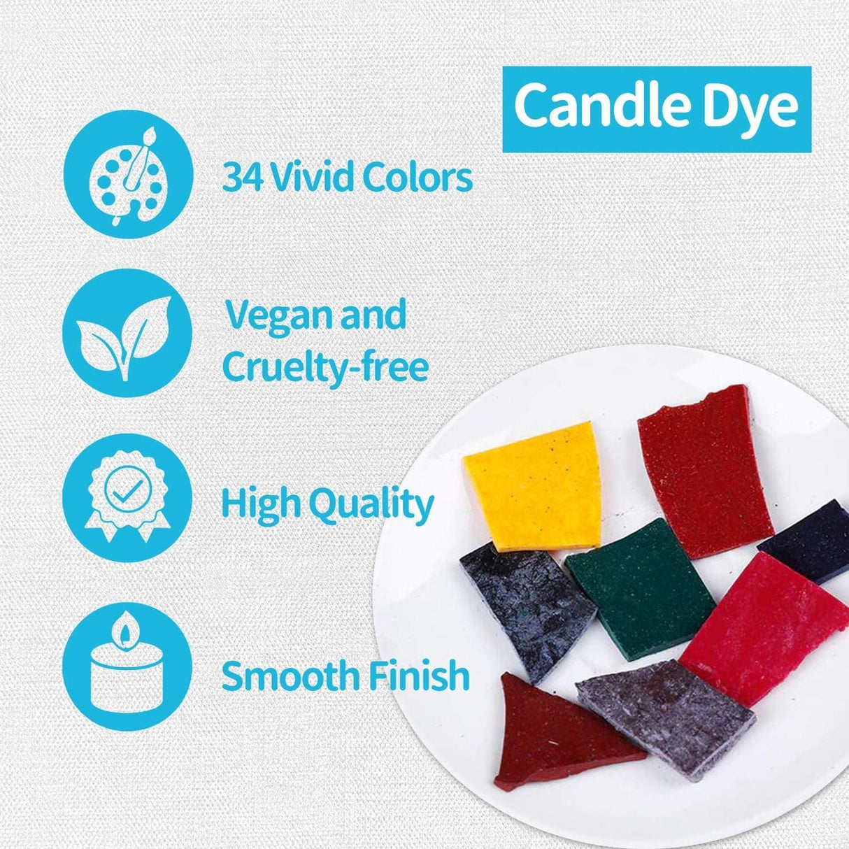 YRYM HT Candle Color Dye for Soy Wax, Safe and Natural- 34 Popular Colors for Candle Making - 8.5oz YRYM HT