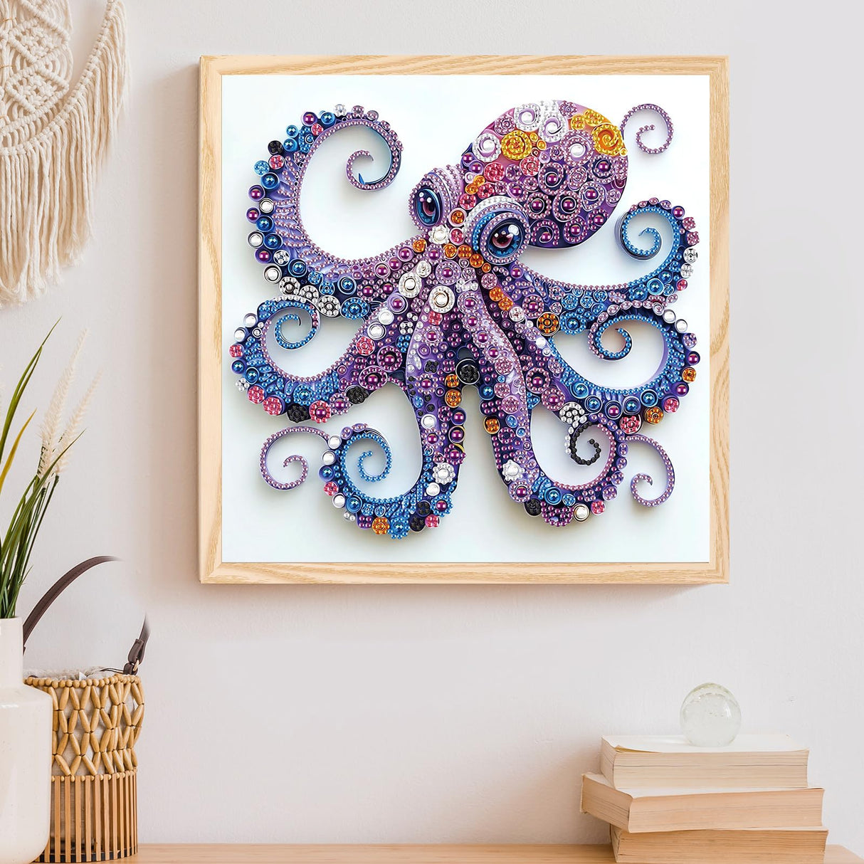 MVVMTOP Diamond Art Painting Kit, 5D DIY Octopus, Special Shape Crystal Artificial Diamond Partial Mosaic Handicraft for Beginners, Wall Decor Art for Bedroom, Office, Living Room, Christmas Gift MVVMTOP
