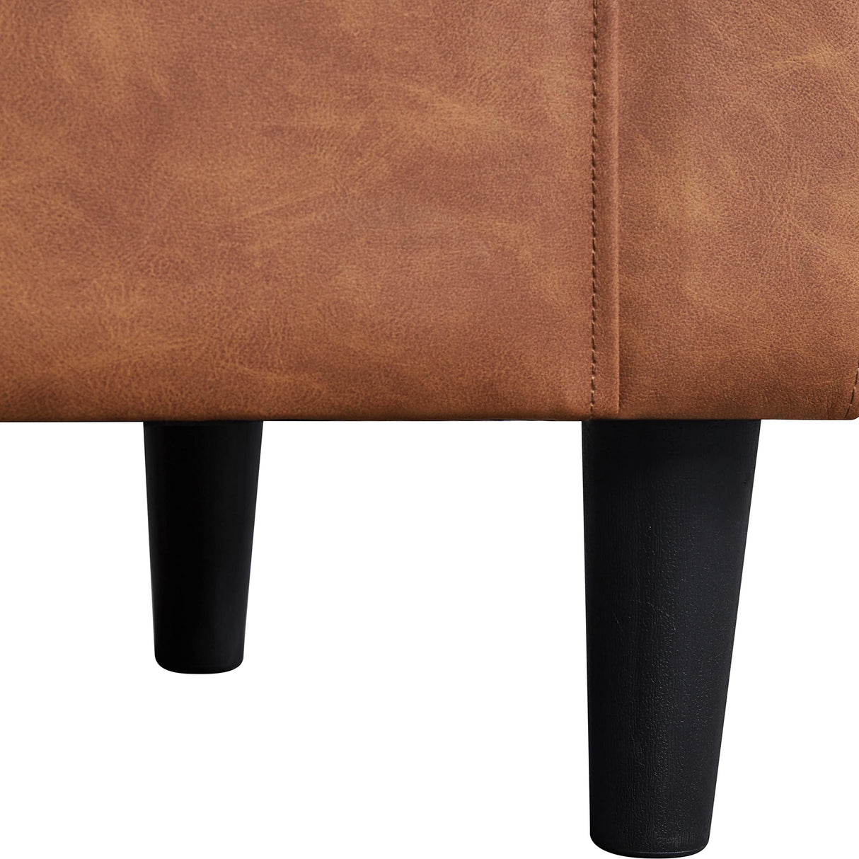 Yaheetech Accent Chair, PU Leather, Modern and Comfortable Armchairs, Upholstered Barrel Sofa Chair for Living Room Bedroom Waiting Room, Brown Yaheetech