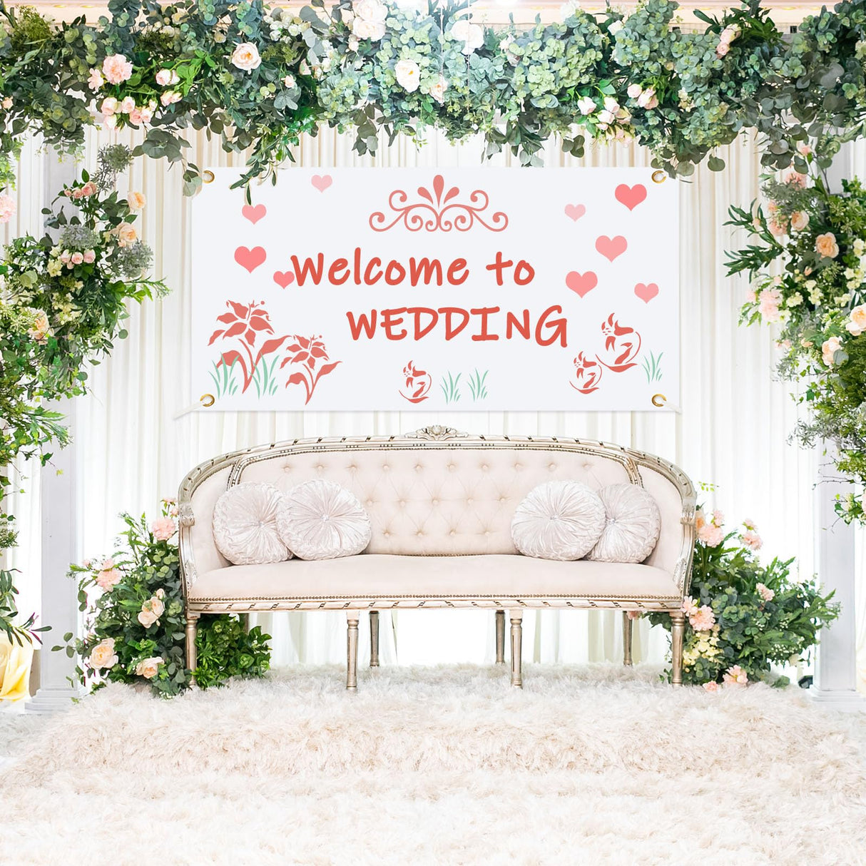 PATIKIL Large Blank Banner and Signs, 12 Pcs Polyester Cloth Sublimation Banners with Hanging Rope for Business Outside Outdoor Wall Flag Paintable DIY Banner Signs, White 2 x 4 Feet PATIKIL