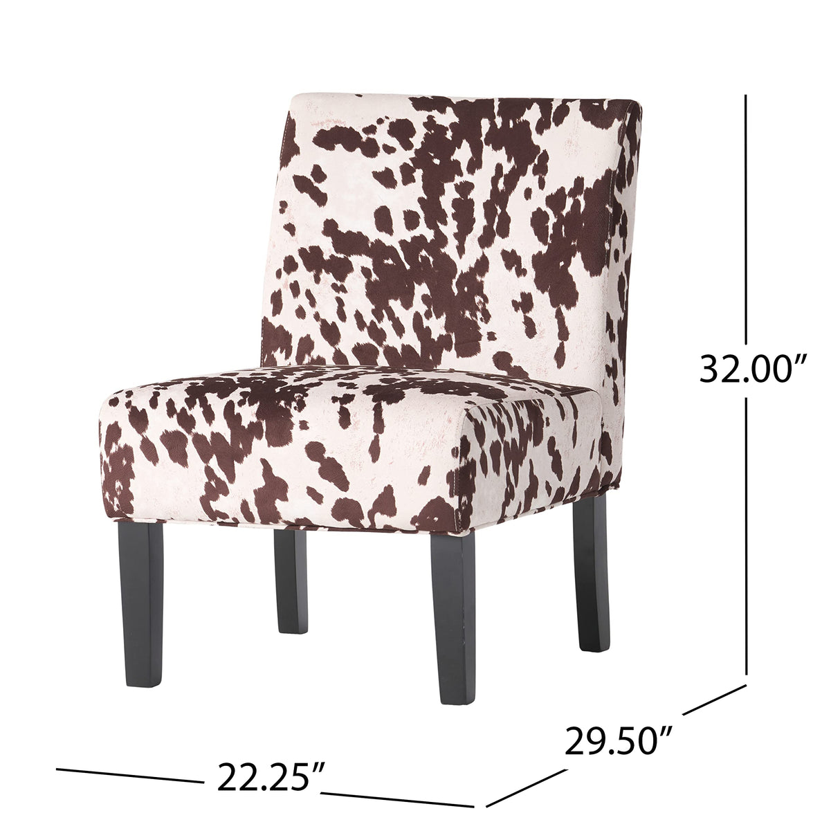 Christopher Knight Home Kassi Fabric Accent Chairs, 2-Pcs Set, Milk Cow Christopher Knight Home
