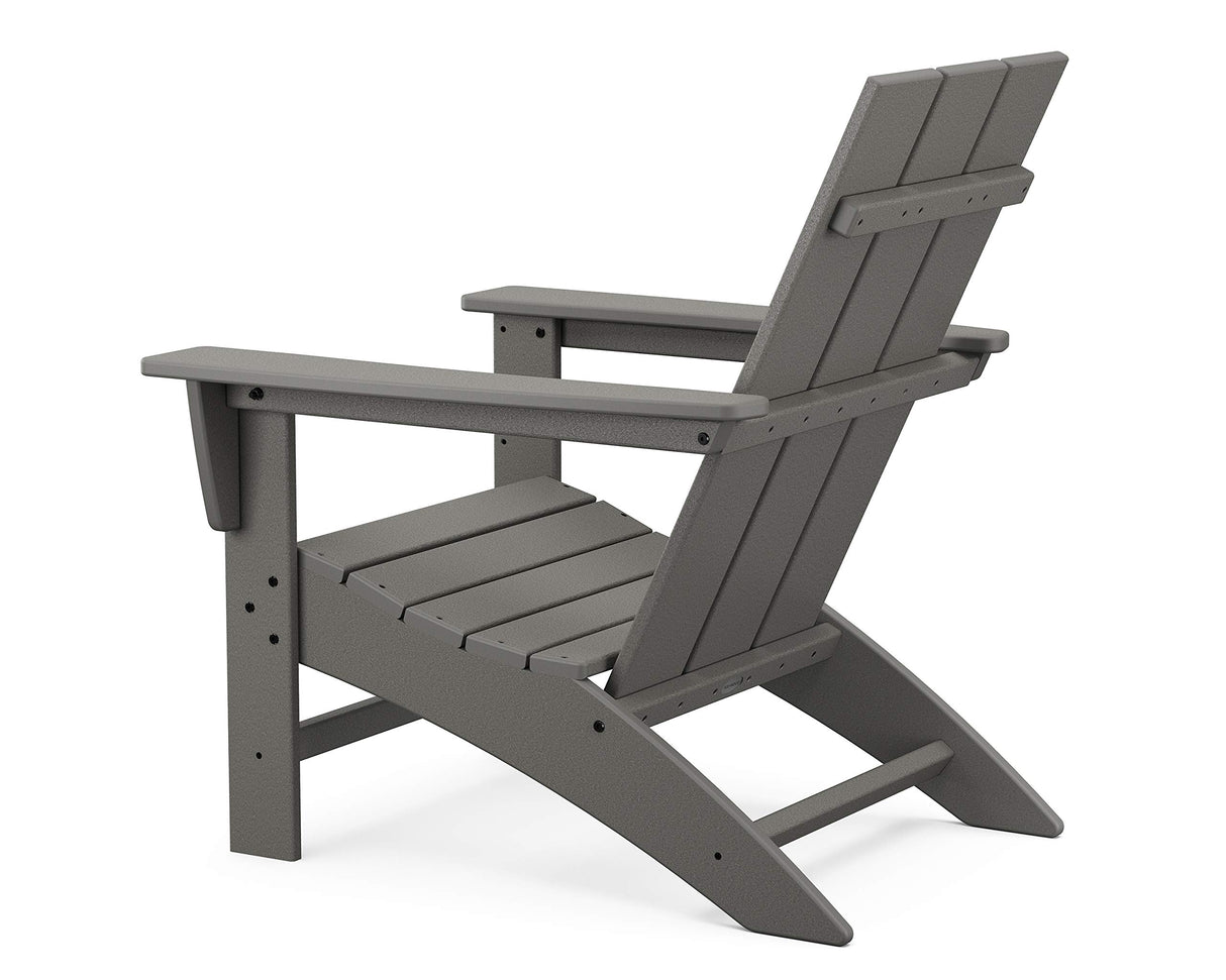POLYWOOD AD420BL Modern Adirondack Chair, Black Polywood