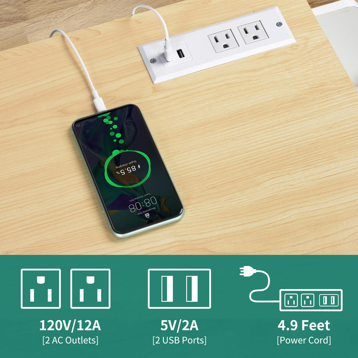 YITAHOME Large Kitchen Island with Power Outlet, Rolling Kitche Cart with Wine Rack, Mobile Storage Islands with Spice Rack Glass Holder, Island Table on Wheels for Living Room, 50 Inch Wide, White YITAHOME