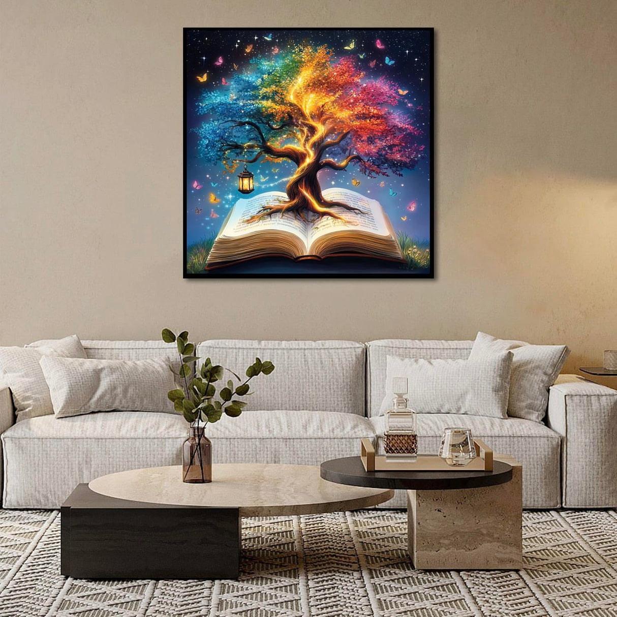 Tree of Life Diamond Art Kits for Adults,Full Drill Round 5D DIY Diamond Painting for Beginner,Tree Paint by Diamonds Easy Diamond Dot Gem Arts Crafts for Home Decor Gift 11.8x11.8 Inches DIYDECORFUN