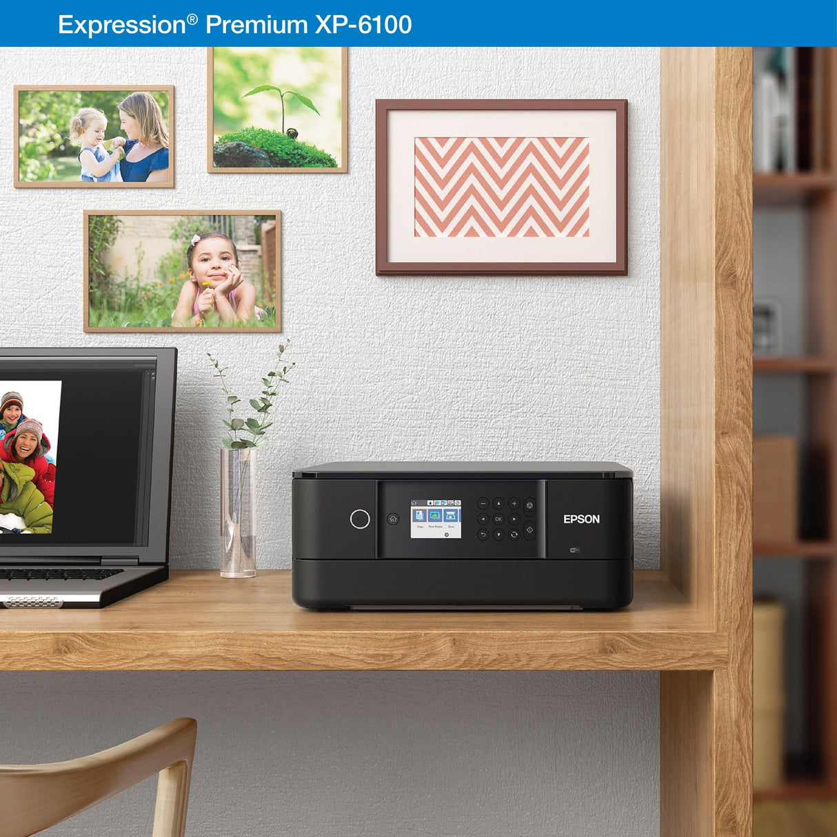 Epson Expression Premium XP-6100 Wireless Color Photo Printer with Scanner and Copier, Black, Medium Epson