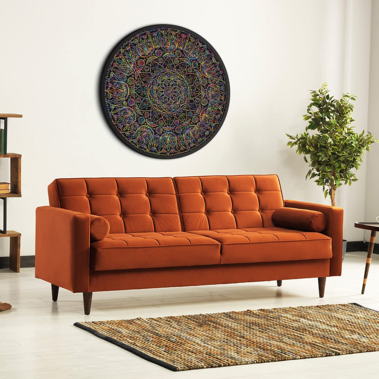 Mandala Puzzle 1000 Pieces for Adults, Difficult Impossible Puzzle Hard, Challenging Round Jigsaw Puzzle as Mandala Decor BBOLDIN