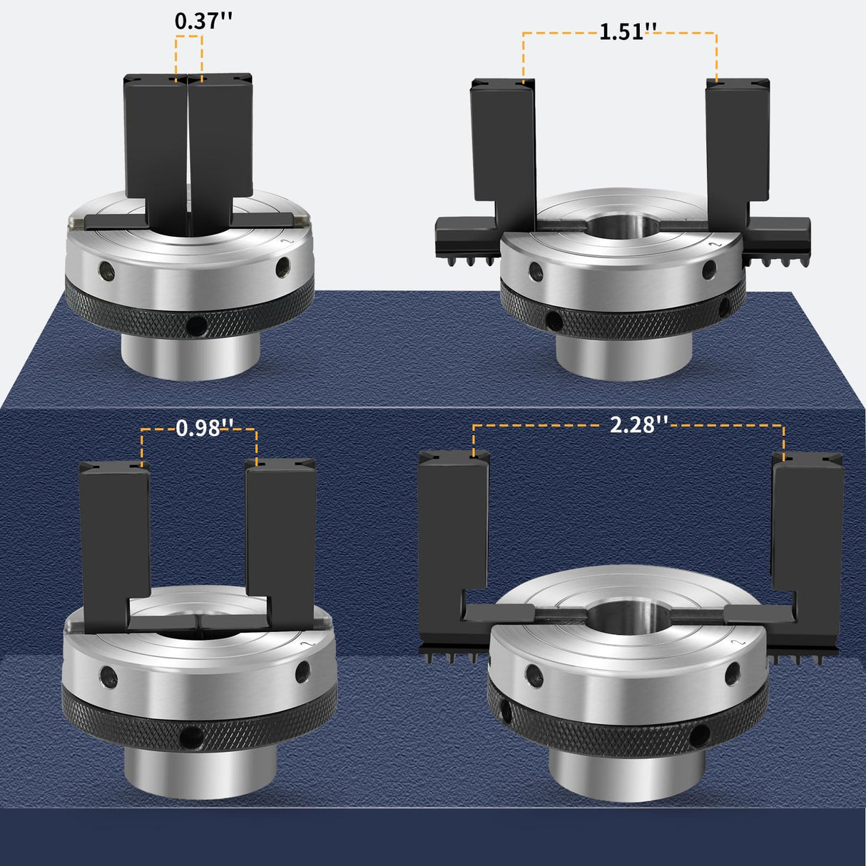 3-1/4 inch 2-Jaws Pen Drilling Wood Lathe Chuck with 1" X 8TPI Headstock Thread, Dedicated Reversible Self-Centering Pen Drilling Lathe Chuck for Woodturning Pen Turning Lathe NNBWKIXI