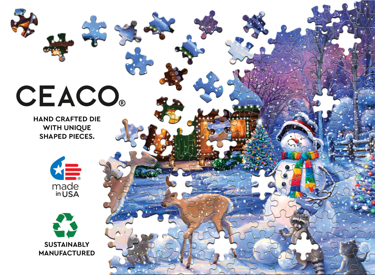 Ceaco - Glow in The Dark - Holiday Wonderland - 750 Piece Jigsaw Puzzle Ceaco