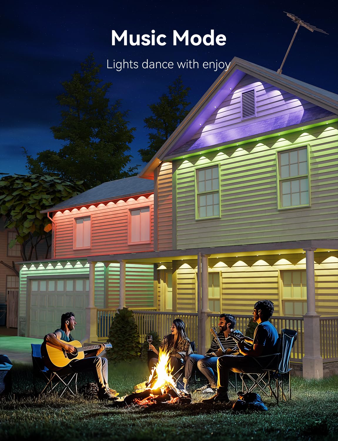 100FT Permanent Outdoor Lights -RGB Eaves Lights with App Control Remote,DIY Scene Modes IP67 Waterproof Outside LED Light for Christmas, Holiday, Daily, House Roof Eternity Lighting lemonrole