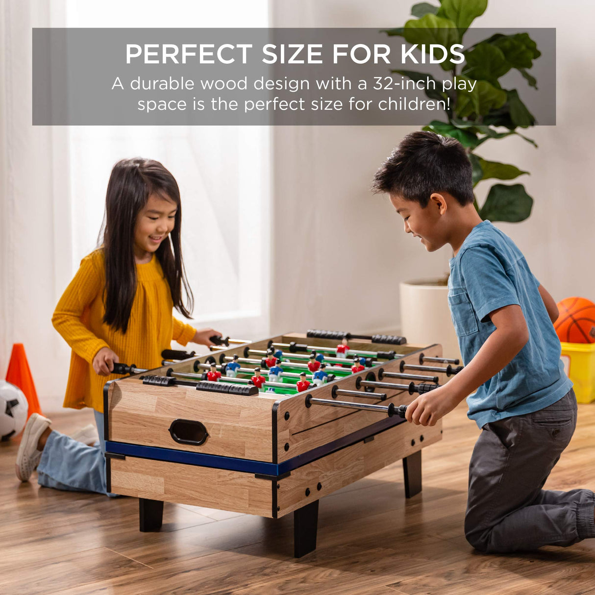 Best Choice Products 4-in-1 Multi Game Table, Childrens Combination Arcade Set w/Pool Billiards, Air Hockey, Foosball and Table Tennis - Natural Best Choice Products
