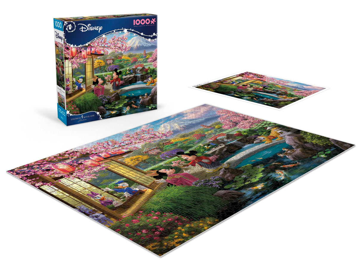 Ceaco - Disney - Thomas Kinkade - Mickey & Minnie in Japan - 1000 Piece Jigsaw Puzzle for Adults - Challenging Puzzle Perfect for Game Nights - Finished Size is 26.5 x 19 Ceaco