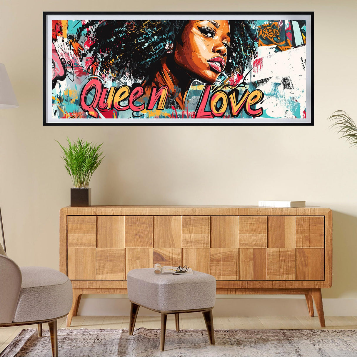 SKRYUIE 5D Large Diamond Painting Kits African Women - DIY Diamond Art Kits for Adults, Full Round Drill - Crystal Embroidery Cross Stitch - Craft for Wall & Office Decor - 12x30 inch / 30x80 cm SKRYUIE