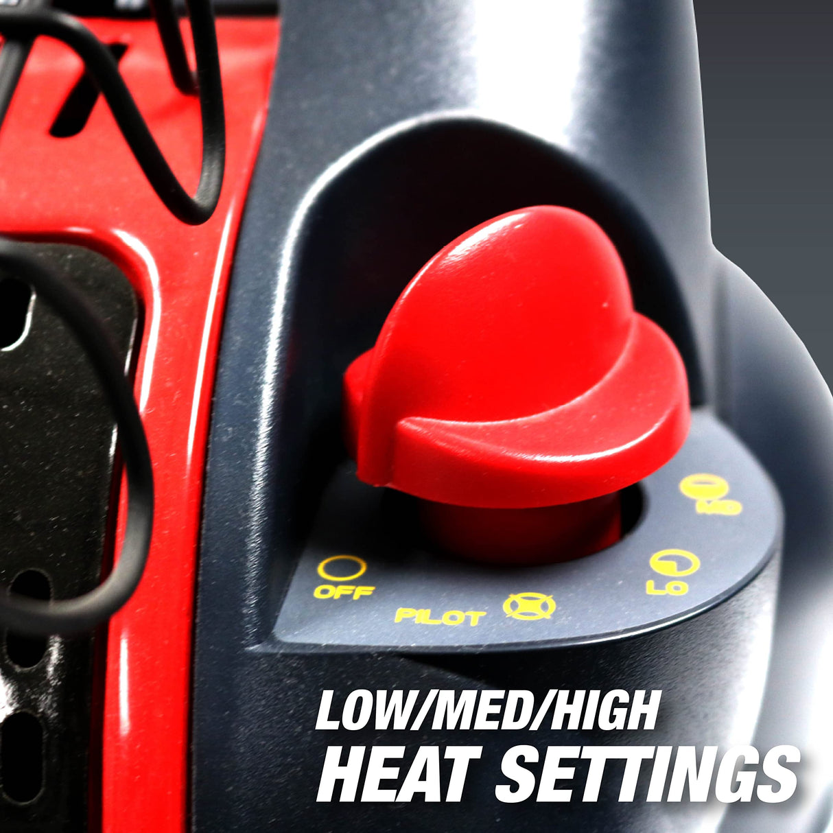 Mr Heater 4000 to 18000 BTU 3 Setting Portable LP Gas Heater Unit with Dual Tank Connection for Indoor and Outdoor Use, Black/Red Mr. Heater