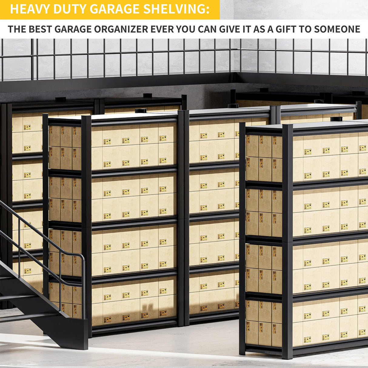 Hzdbhd 78" H 47.2" Wide Garage Shelving, Thickened Heavy Duty Metal Adjustable Shelves, Industrial Storage Rack Hzdbhd